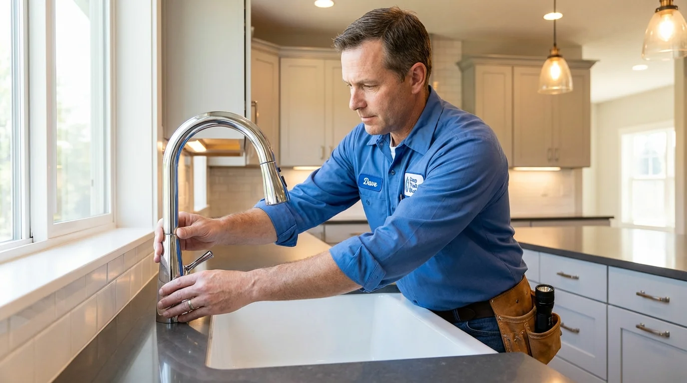 Kitchen faucet installation by Johns Plumbing LLC in Randallstown